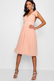 Chiffon Pleated Midi Skater Bridesmaid Dress Boohoo Skater Bridesmaids Dresses Summer Bridesmaid Dresses Black Bridesmaid Dresses