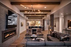 Amazing gallery of interior design and decorating ideas of l shaped basement bar in decks/patios, kitchens, basements by elite interior designers. 72 Really Cool Modern Basement Ideas Luxury Home Remodeling Sebring Design Build