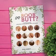 Boobs or Butts Game With Answer Key Floral Printable - Etsy