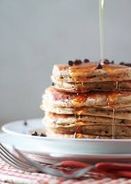 Chocolate Chip Chia Pancakes A Healthier Chocolate Chip Pancake Recipe Chocolate Chip Pancakes Healthy Chocolate Chip Chips Pancakes