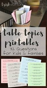 Table Topics Printable 32 Questions For Kids Families Conversation Starters For Kids Table Topics This Or That Questions