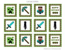 Download These Awesome Free Minecraft Party Printables Minecraft Party Printables Minecraft Birthday Minecraft Party