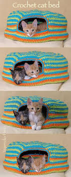 Cama Para Gatos O Crochet Cat Bed Camas De Gatos Ganchillo Gato Camas De Gato Gato De Ganchillo