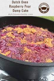 Raspberry Pear Dump Cake Recipe Dump Cake Camp Cooking Recipes Summer Salad Recipes