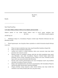 Kedua contoh surat lamaran di atas, dapat membantu kamu membuat surat lamaran cpns yang benar. Surat Lantikan Pengawas