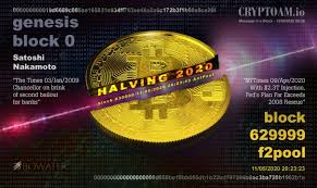 Modern versions of bitcoin number it as block 0, though very early versions counted it as block 1. Embedded Bitcoin Halving Message Coincompass