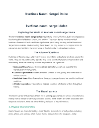 Kvetinas Naomi Sergei Dolce kvetinas naomi sergei dolce