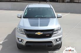Details About 2015 2019 Chevy Colorado Pickup Summit Hood Decals 3m Pro Stripe Graphics Pd4150