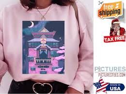 The aesthetic of this japanese clothing brand is best explained by its own motto: Free Shipping Night Bath House Spirited Away Japanese Aesthetic Shirt Unisex Tee Hoodie Sweater V Neck And Tank Top