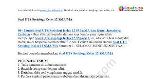 We did not find results for: 90 Contoh Soal Uts Sosiologi Kelas 12 Sma Ma Dan Kunci Jawabnya Docx Google Drive