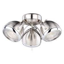Ceiling fan featuring shaded french branched chandelier arms with crystal drops. Turn Of The Century 3 Light Brushed Nickel Ceiling Fan Light At Menards