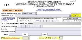 Descarcati Declaratia 112 Ultima Versiune Valabila 2020 Stare D112
