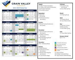 When Is The Last Day For Christmas Break 2022 2021-2022 District Calendar - Grain Valley Schools