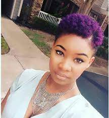 15 Gorgeous Short Haircuts For Black Women Blogit With Olivia Purple Natural Hair Natural Hair Styles Short Natural Hair Styles