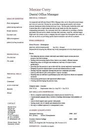 Dental Office Manager Resume Samples