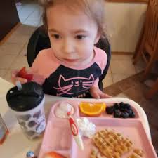 Girls love their breakfast today!