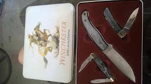 Winchester 4 piece lot knife& tool stainless set multi tool pocket knives. Reduced Winchester Collectable 2005 Limited Edition Knife Set