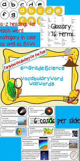 Middle School Science 6th Grade Vocabulary Word Wall Words For The Year Vocabulary Word Walls Science Word Wall Science Words