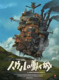 Some of the other girls exclaim as they see howl's moving castle near the city. Artstation Howl S Moving Castle Rio Sabda Studio Ghibli Poster Howls Moving Castle Studio Ghibli