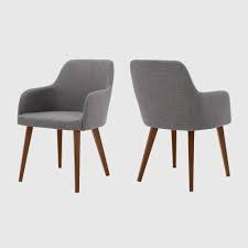 Unbranded Alistair Grey And Dark Walnut Fabric Dining Chair Set Of 2 12089 The Home Depot In 2020 Dining Chairs Fabric Dining Chairs Dining Chair Set