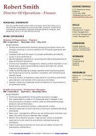 Director Of Operations Resume Samples Qwikresume