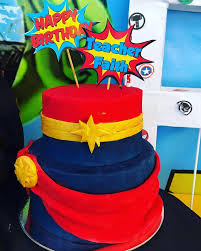 Marvel comics action cake design. Cakes By Aika Captain Marvel Cake Design Based From Facebook