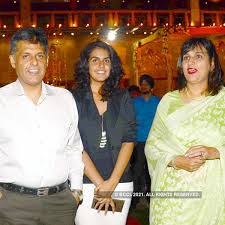Information and broadcasting minister Manish Tewari came with his wife  Naaznin Shafa and daughter Ineka during the 50th wedding anniversary of  Kusum Rani and Badri Prasad Gupta, hosted by Sanjeev Gupta and