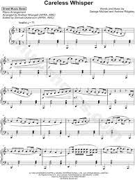 Don't forget, if you like the piece of music you have just learned playing, treat the artist with respect, and go buy the. Sheet Music Boss Careless Whisper Sheet Music Piano Solo In D Minor Download Print Sku Mn0176830