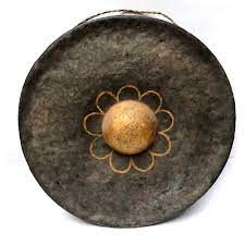 Burmese Gong, hand Beaten Large, Nipple Gong | Price: US$1020 | Gongs -  Handmade | Gong - Burmese, Size :54x8cm, Material: 7 metal Bronze