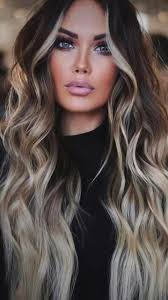 Brown to blonde hairstyle