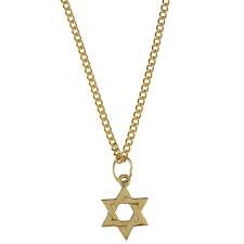 14k Yellow Gold Children S Star Of David Necklace Overstock 6580401