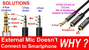 Making a 4 pole trrs to 3 5mm stereo mic adapter male to 2x female from an iphone headphone. 4 Pole 3 5 Mm To Headphone And Microphone Separator Converter Adapter Youtube