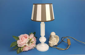 Lamp Bedside Lamp Table Lamp Cottage Lamp Vintage Lamp Romantic Lamp Shabby Chic Toil De Jouy In 2020 Night Table Lamps Shabby Chic Style Shabby Look