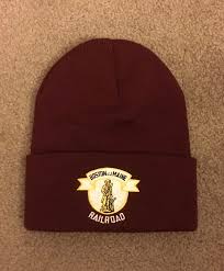Maybe you would like to learn more about one of these? Maroon Knit Hat With Minuteman Embroidered Logo Boston Maine Railroad Historical Society