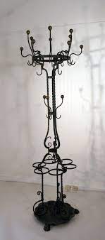 Wrought Iron Coat Rack Antique Blacksmith Made Wrought Iron Coat Rack W Claw Vintage Coat Rack Coat Rack Wooden Coat Rack
