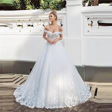 Garden weddings are largely chosen trend and especially when there is a desire for an outdoor wedding. Off Shoulder Appliques Lace A Line Wedding Dresses Slim Spring Bridal Gowns Fashion Tailored Maxi Garden Women Wedding Dress Wedding Dresses Aliexpress