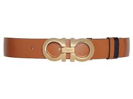 Black w calfskin leather w/sig. Salvatore Ferragamo Reversible And Adjustable Gancini Belt Brown Black Gold Hardware Leather Ref 303279 Joli Closet