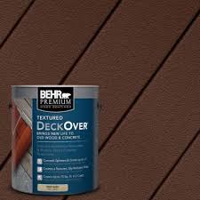 Behr Premium Textured Deckover 1 Gal Sc 117 Russet Textured Solid Color Exterior Wood And Concrete Coating 500501 The Home Depot Staining Deck Deck Paint Concrete Coatings
