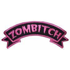 Amazon.com: Zombitch Zombie Bitch Hot Pink Kreepsville Embroidered Iron On  Applique Patch