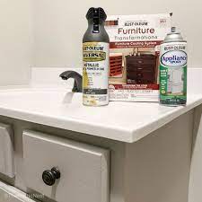 Over time a wood vanity cabinet may painting a bathroom vanity cabinet is a manageable project that gives a whole new look while extending its life. Painted Bathroom Sink For Under 5 Themartinnest Com