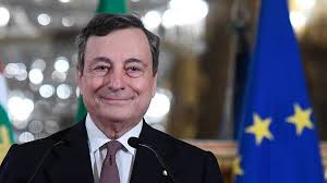Mario draghi pledges investment towards bringing country's sluggish performance closer to european average. Mario Draghi Sworn In As Italy S New Prime Minister Bbc News