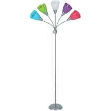 The mainstays glass end table lamp with cfl bulb comes at a price of $33.26 for a single unit. Mainstays 5 Light Floor Lamp Pastel Colors With Cfl Bulbs Included Walmart Com Walmart Com