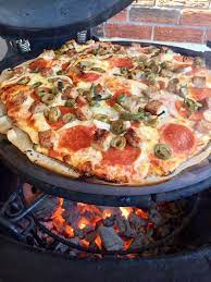 Pizza On Kamado Joe Kamado Joe Recipes Kamado Grill Recipes Big Green Egg Recipes