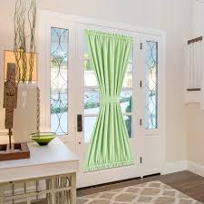 The best window treatments for french doors are cellular shades, roman shades and shutters. Vangao Black French Door Curtains Blackout Patio Door Door Window Curtain For Privacy Tie Back Included 1 Panel W54 X L40 Inch Holdbacks Home Kitchen Femsa Com