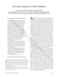 Pdf Personality Impairment In Male Pedophiles