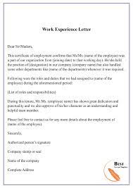 When it comes to your job prospects experience certificate can make a big difference. 10 Free Experience Letter Sample Example Pdf Word