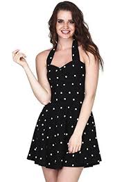 Style It Up For The Casual Dos With This Sweetest Black Polka Print Cotton Jersey Skater Dress Th Womens Fashion Dresses Casual Polka Dress Womens Skater Dress