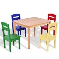 Before we show you how to build the wooden play table for kids, let's make sure you have all the tools and materials you need to build it, we used the following 5 Pcs Kids Pine Wood Table Chair Set Costway
