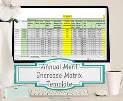 Annual Merit Increase Matrix Excel Template For Compensation