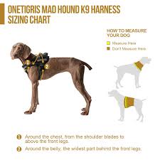 onetigris mad hound rugged k9 vest harness for medium large dog